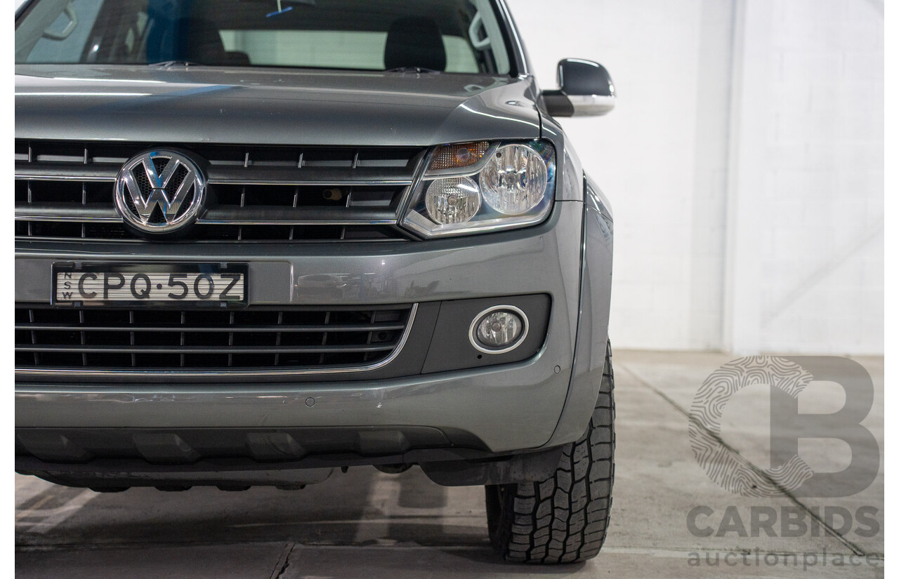 10/2013 Volkswagen Amarok Tdi400 Highline (4x4) 2H MY13 Dual Cab Utility Natural Grey Metallic Turbo Diesel 2.0L