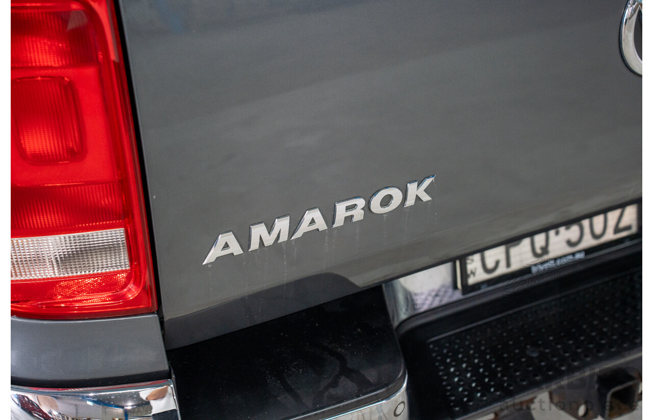 10/2013 Volkswagen Amarok Tdi400 Highline (4x4) 2H MY13 Dual Cab Utility Natural Grey Metallic Turbo Diesel 2.0L