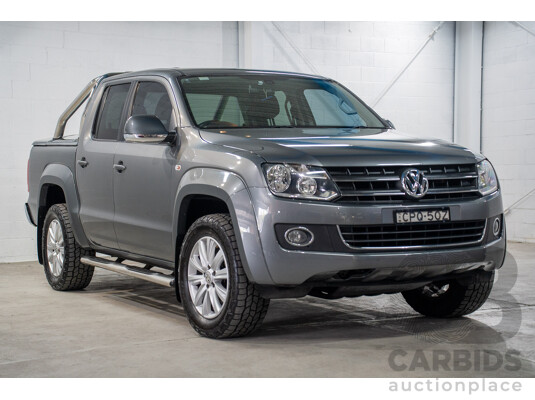 10/2013 Volkswagen Amarok Tdi400 Highline (4x4) 2H MY13 Dual Cab Utility Natural Grey Metallic Turbo Diesel 2.0L