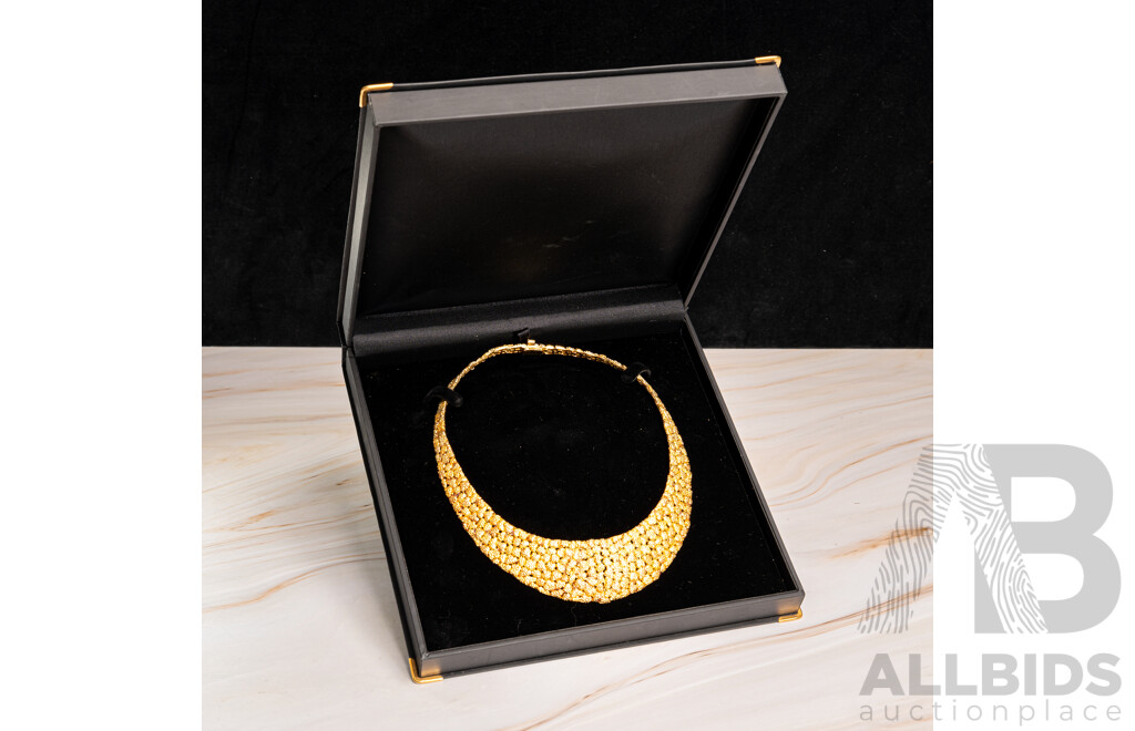 18ct Gold Omega Award Winning 'rocaille Dór' Necklace C.1965, 40cm, 90.0grams - Hallmarked Omega