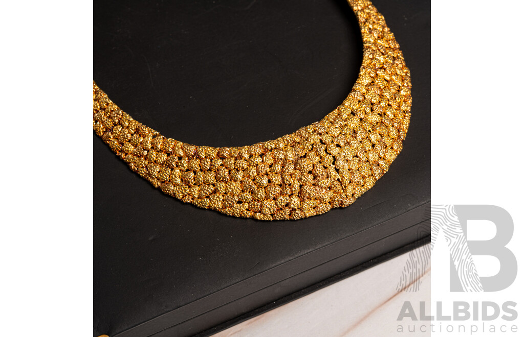 18ct Gold Omega Award Winning 'rocaille Dór' Necklace C.1965, 40cm, 90.0grams - Hallmarked Omega