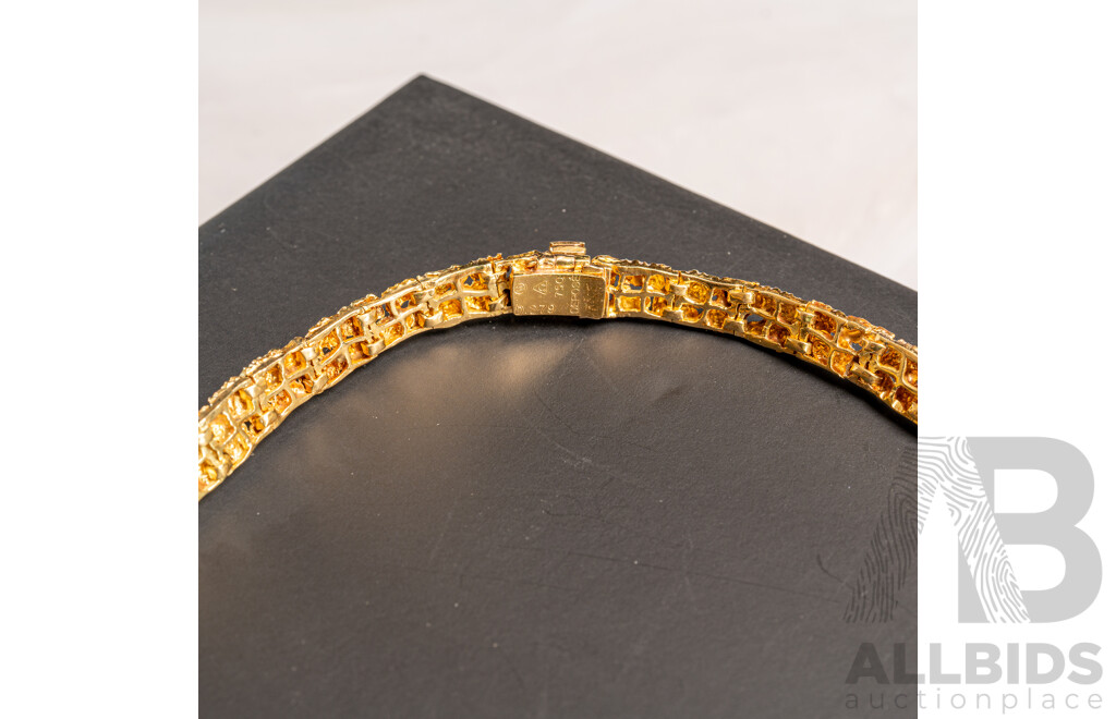 18ct Gold Omega Award Winning 'rocaille Dór' Necklace C.1965, 40cm, 90.0grams - Hallmarked Omega