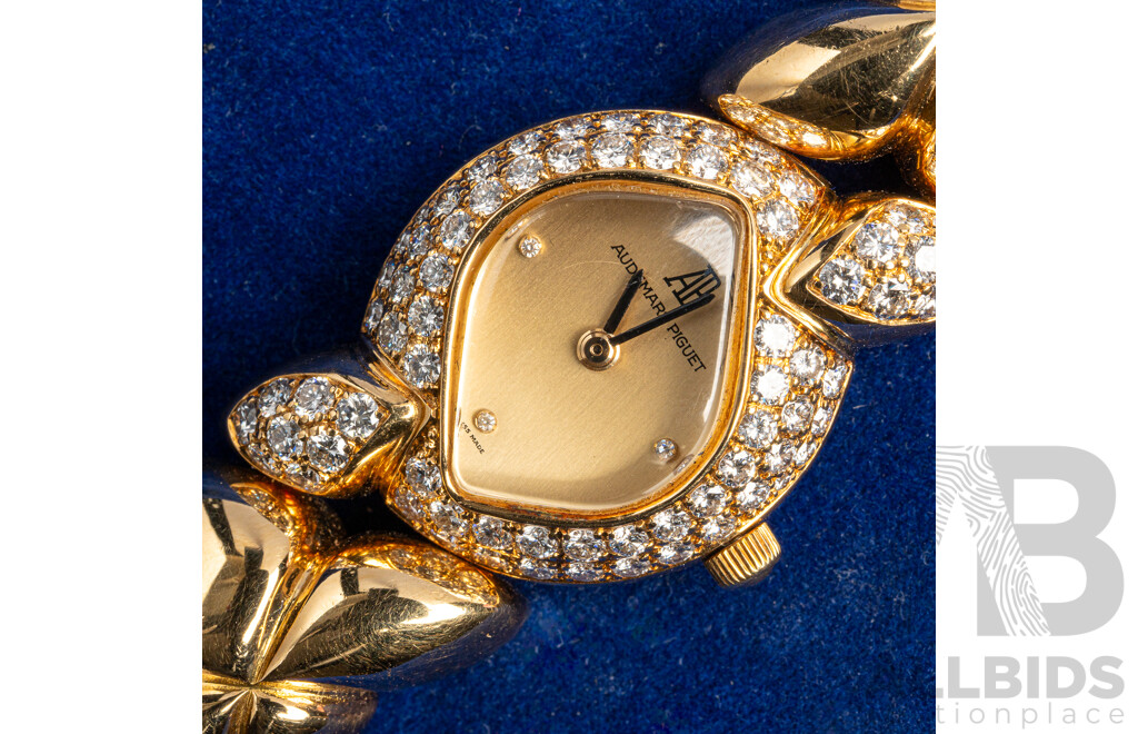 18ct Audemars Piguet Diamond Set Cocktail Dress Watch D14394, Est TDW2.25ct E/VSI-SI1, 110.0 Grams