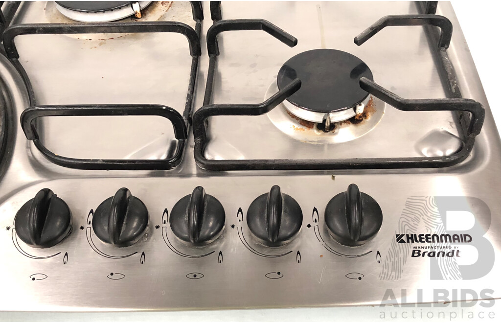 Kleenmaid Stainless Steel Five Burner Natural Gas Hob