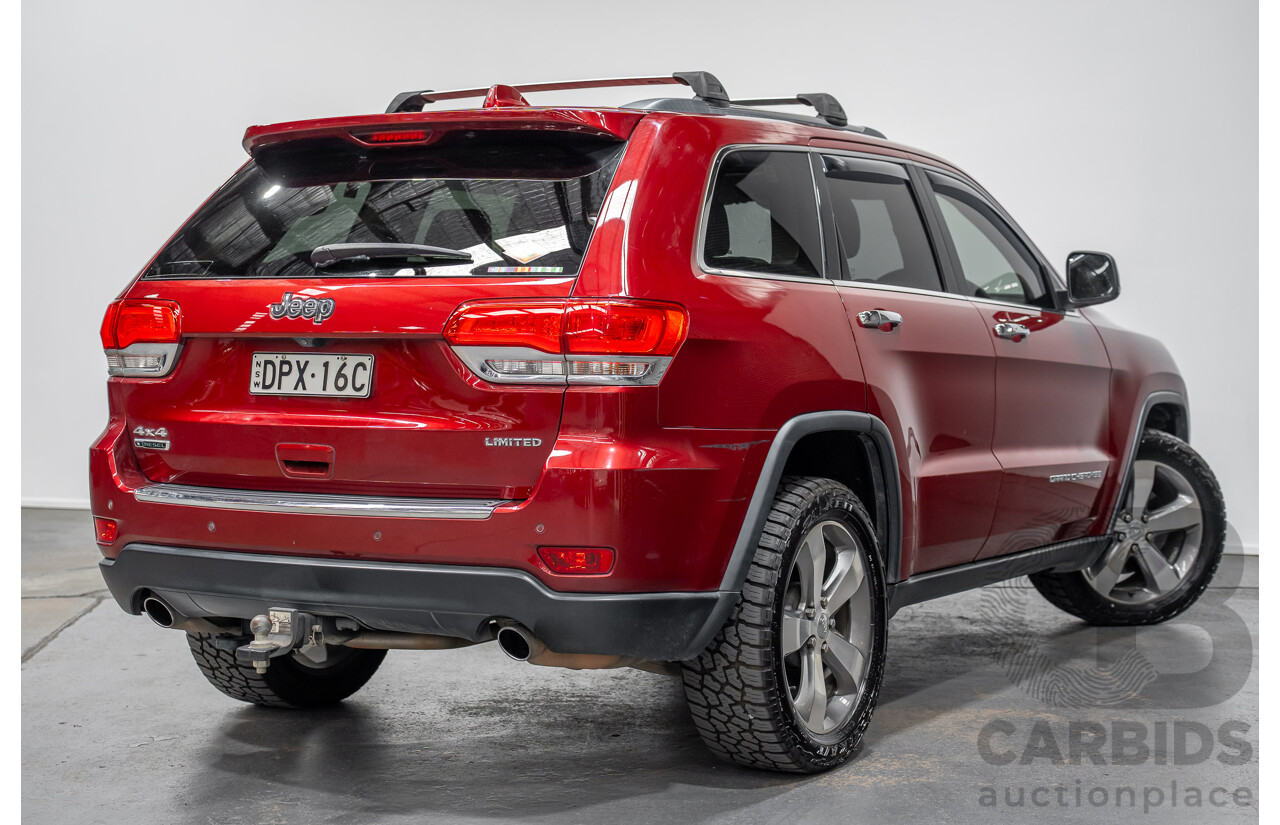 8/2014 Jeep Grand Cherokee Limited (4x4) WK MY14 4d Wagon Deep Cherry Red Turbo Diesel 3.0L