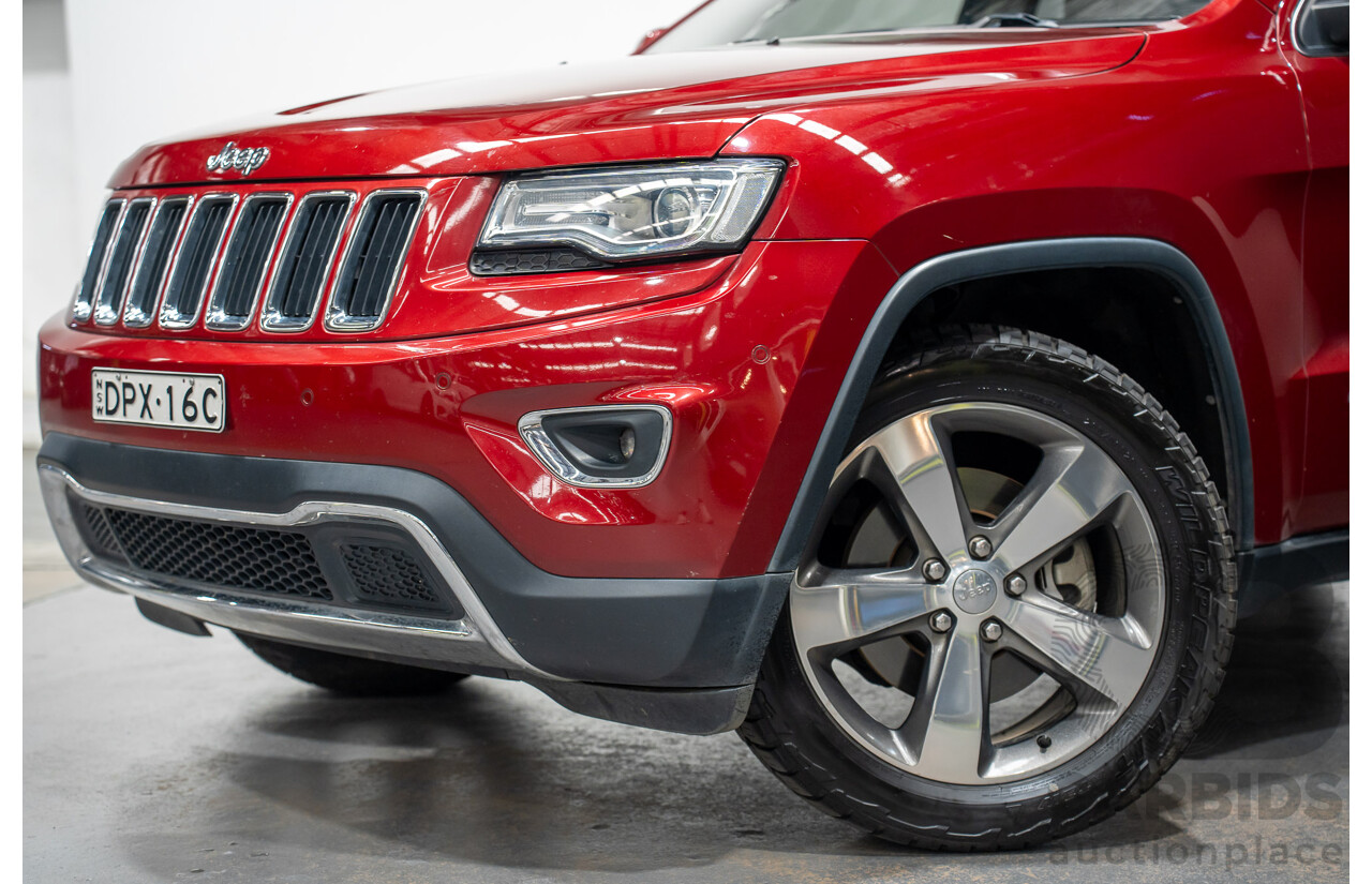 8/2014 Jeep Grand Cherokee Limited (4x4) WK MY14 4d Wagon Deep Cherry Red Turbo Diesel 3.0L