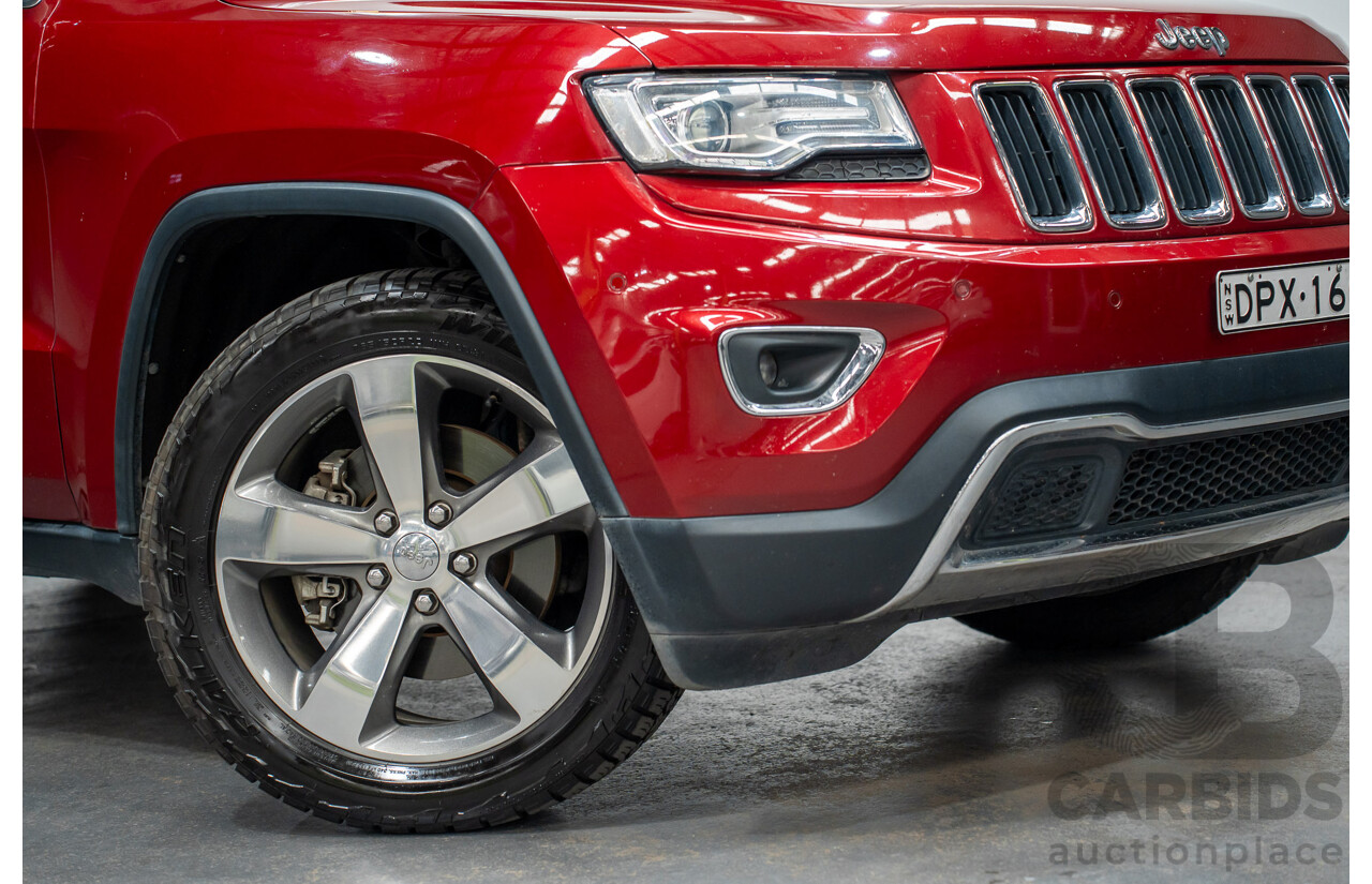 8/2014 Jeep Grand Cherokee Limited (4x4) WK MY14 4d Wagon Deep Cherry Red Turbo Diesel 3.0L