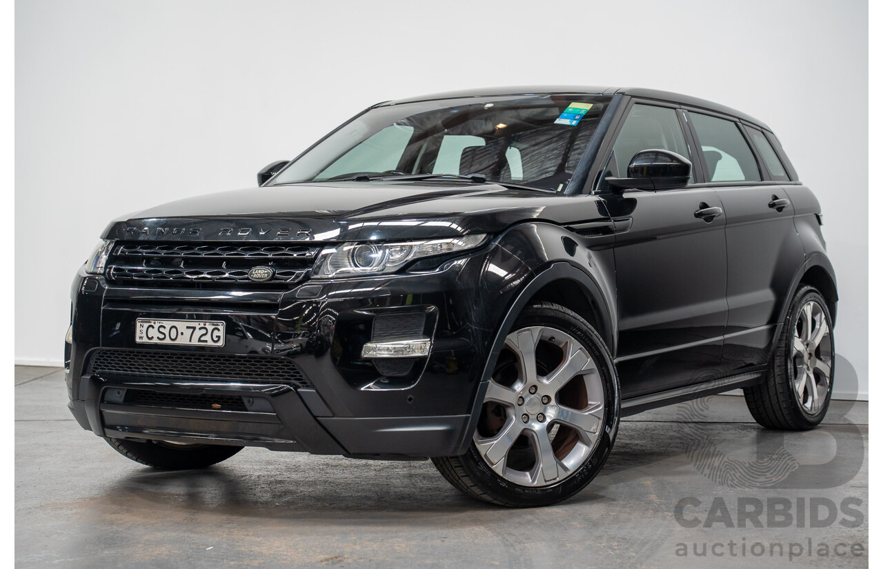 5/2014 Range Rover Evoque SD4 Dynamic LV (AWD) MY14 5d Wagon Santorini Black Turbo Diesel 2.2L
