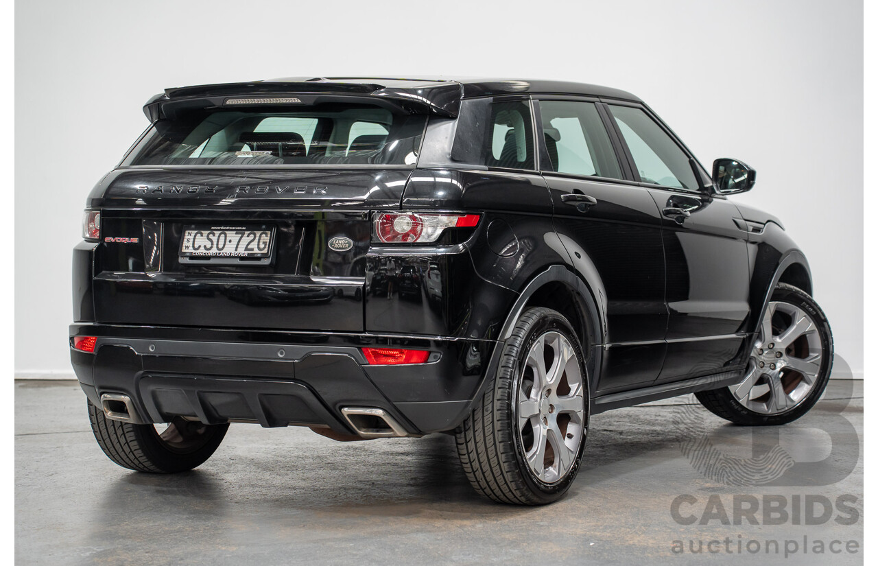 5/2014 Range Rover Evoque SD4 Dynamic LV (AWD) MY14 5d Wagon Santorini Black Turbo Diesel 2.2L