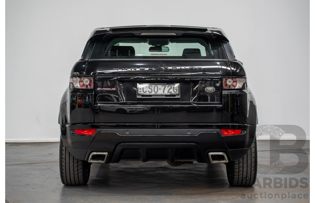 5/2014 Range Rover Evoque SD4 Dynamic LV (AWD) MY14 5d Wagon Santorini Black Turbo Diesel 2.2L