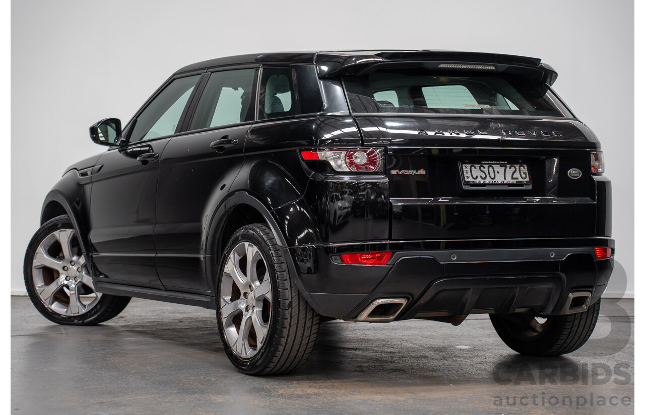 5/2014 Range Rover Evoque SD4 Dynamic LV (AWD) MY14 5d Wagon Santorini Black Turbo Diesel 2.2L