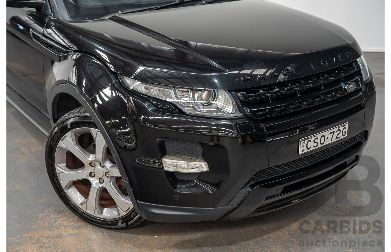 5/2014 Range Rover Evoque SD4 Dynamic LV (AWD) MY14 5d Wagon Santorini Black Turbo Diesel 2.2L