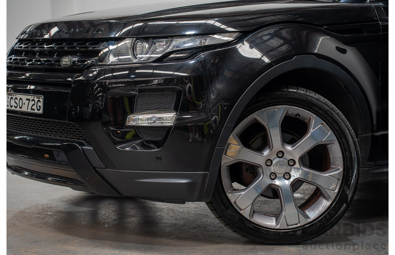 5/2014 Range Rover Evoque SD4 Dynamic LV (AWD) MY14 5d Wagon Santorini Black Turbo Diesel 2.2L