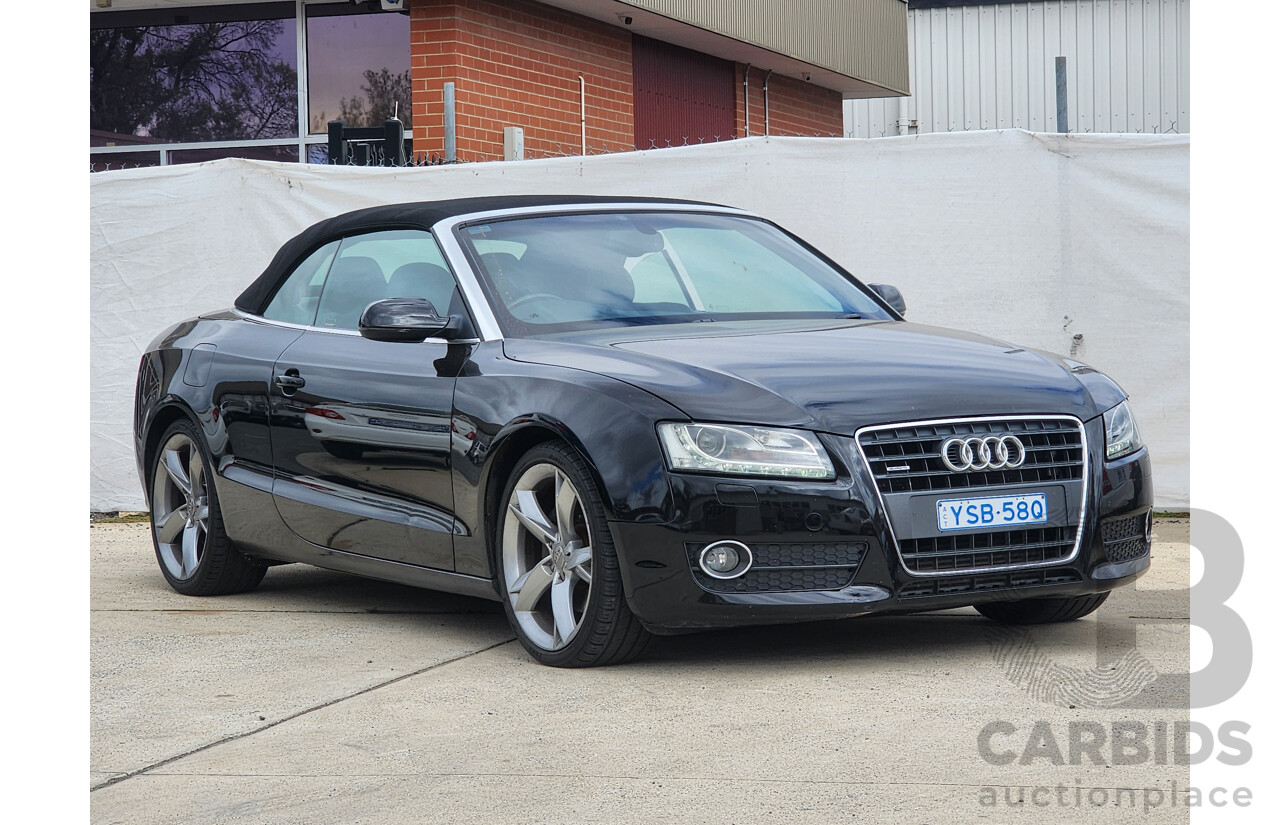 8/2009 Audi A5 2.0 TFSI Quattro 8T 2d Cabriolet Black 2.0L