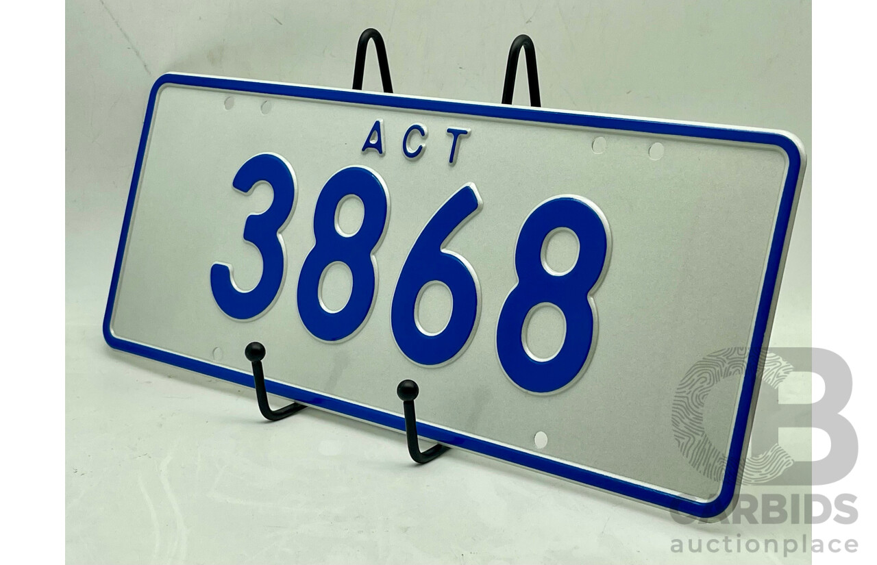 ACT 4-Digit Number Plate - 3868