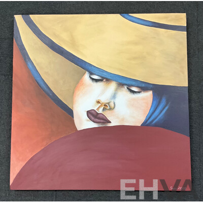 Unknow Artist, Acrylic on Canvas, 61 X 61 Cm (frame) and  30 X 76 Cm (frame) - Lot of 2