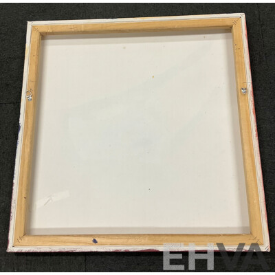 Unknow Artist, Acrylic on Canvas, 61 X 61 Cm (frame) and  30 X 76 Cm (frame) - Lot of 2