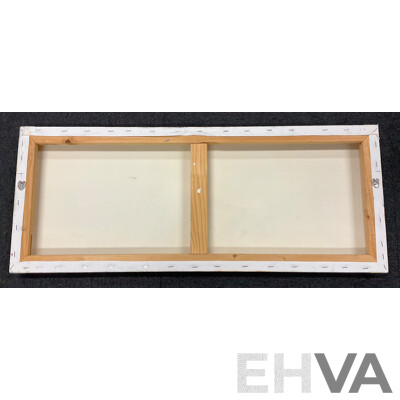 Unknow Artist, Acrylic on Canvas, 61 X 61 Cm (frame) and  30 X 76 Cm (frame) - Lot of 2