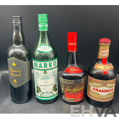 Assorted Spirits - BALLANTINES, MARKO, TIA MARIA, DRAMBUIE, GLENFIDDICH and More - ALL OPENED BOTTLES  - Lot of 10