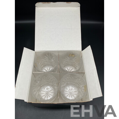 Assorted Spirits - TIA MARIA, BAILEYS, ST AGNES and More, Set of 4 NORITAKE  Hampton Hall Collection Crystal Tumblers  - Lot of 8