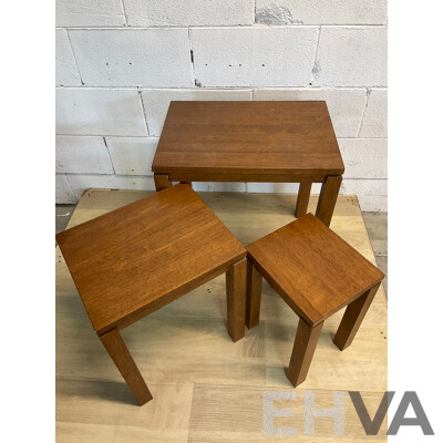 Wooden Nesting Tables - Set of 3