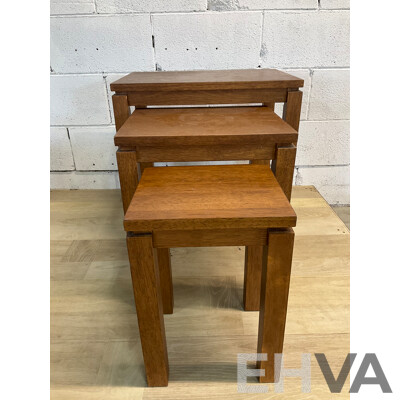 Wooden Nesting Tables - Set of 3