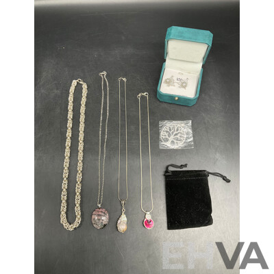 Sterling Silver Jewellery - Necklases and Earrings - Lot of 6