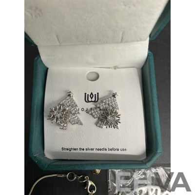 Sterling Silver Jewellery - Necklases and Earrings - Lot of 6