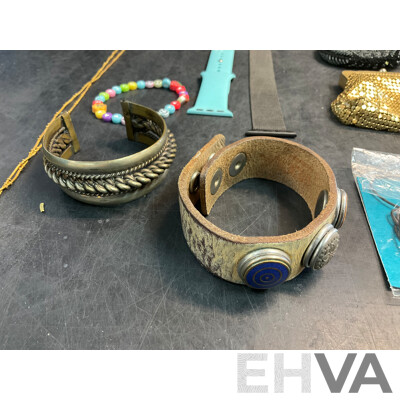 Assorted Costume Xmas Jewellery, Spare Watch Wristbands and More   - Lot of 20