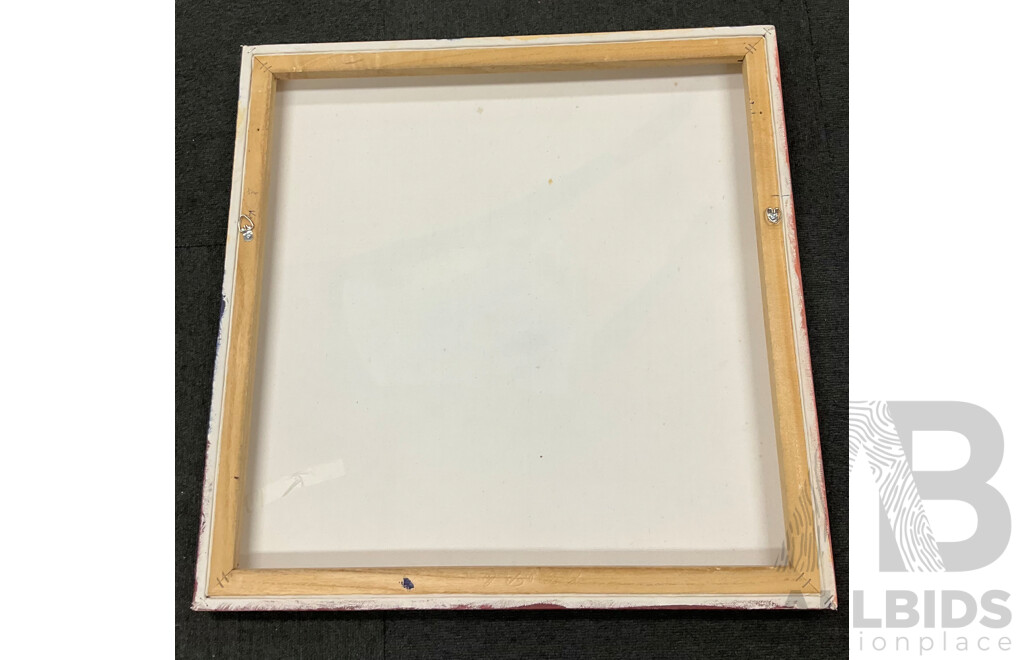 Unknow Artist, Acrylic on Canvas, 61 X 61 Cm (frame) and  30 X 76 Cm (frame) - Lot of 2