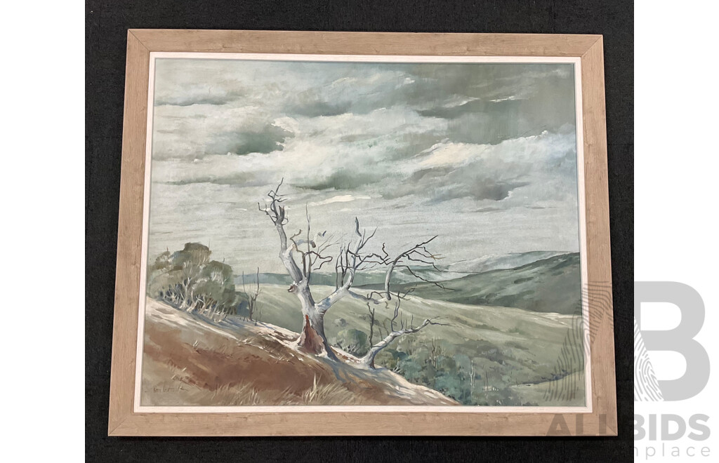 Amy Lofts, "Landscape", Oil on Board, 83 X 101 Cm (frame)