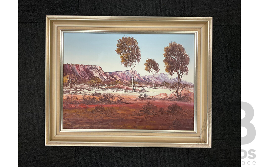 Henk Guth (1921-2003),, "Alice Springs" (1980), Oil on Board, 55 X 70 Cm (frame)