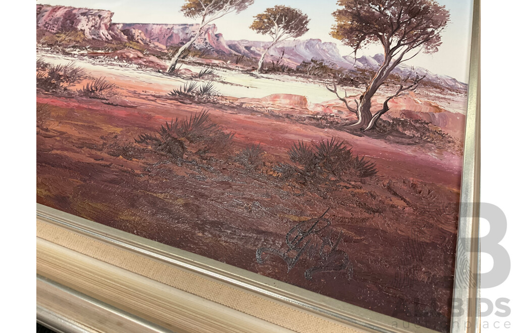Henk Guth (1921-2003),, "Alice Springs" (1980), Oil on Board, 55 X 70 Cm (frame)
