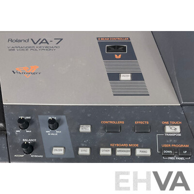 Retro Roland VA 7 Keyboard in Hard Road Case