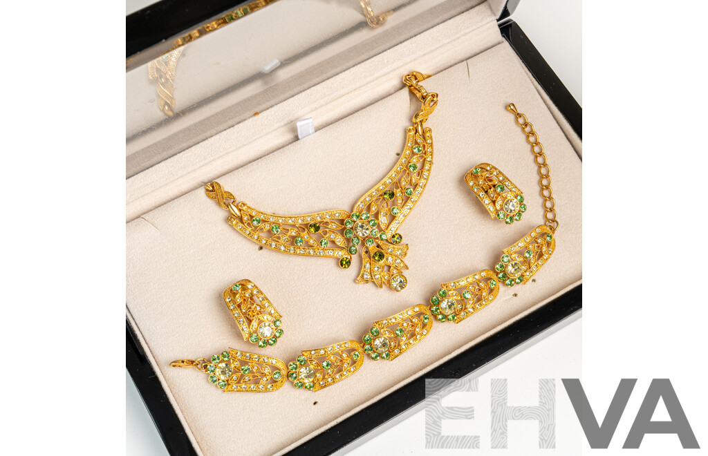 Amanda Suarez Emerald Lake (EKD891) Necklace, Bracelet & Earrings Set - Purchased in Dubai