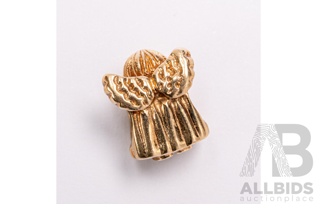 Pandora Authentic 14ct Angel of Hope Bead Charm, Retired 750419, 3.83 Grams