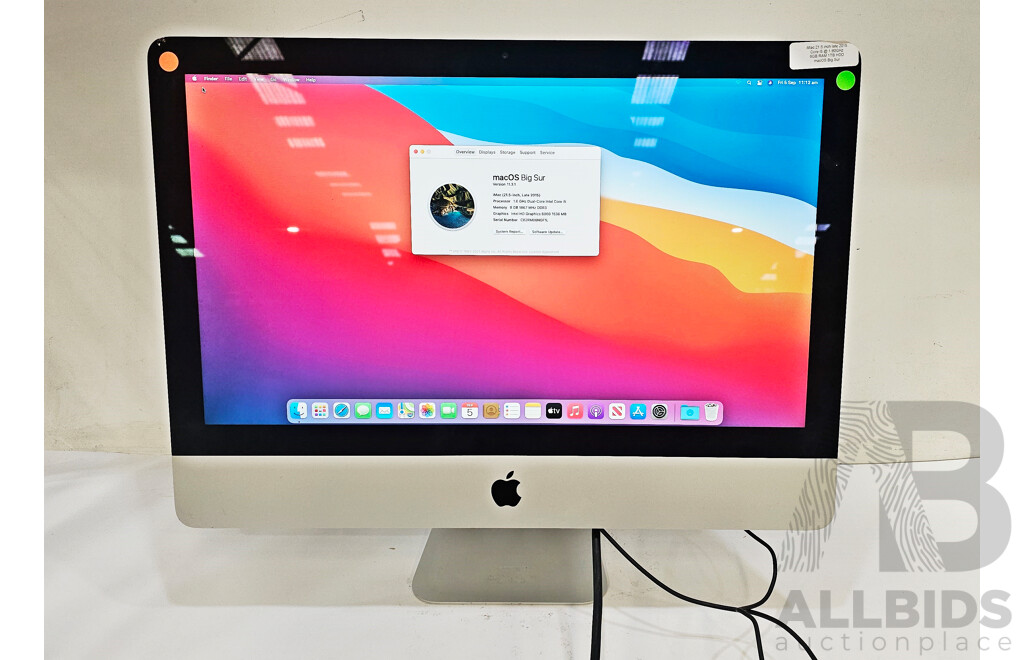 Apple (A1418) Intel Core I5 (5250U) 1.6GHz-2.70GHz 2-Core CPU 21.5-Inch IMac (Late-2015)
