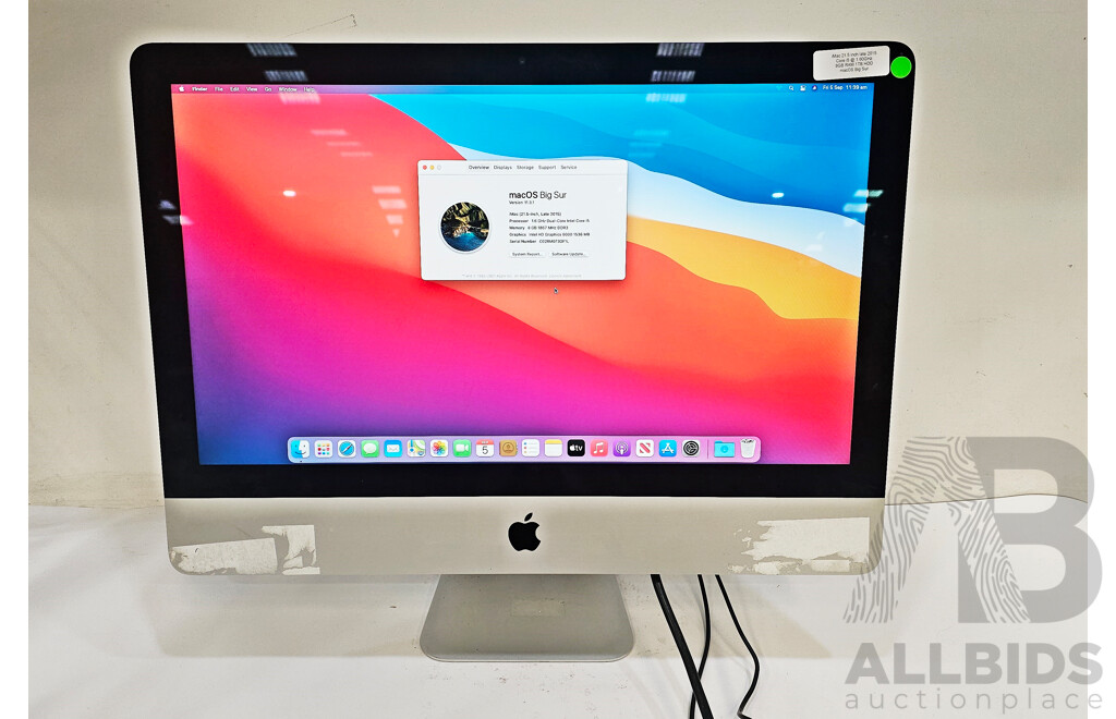 Apple (A1418) Intel Core I5 (5250U) 1.6GHz-2.70GHz 2-Core CPU 21.5-Inch IMac (Late-2015)