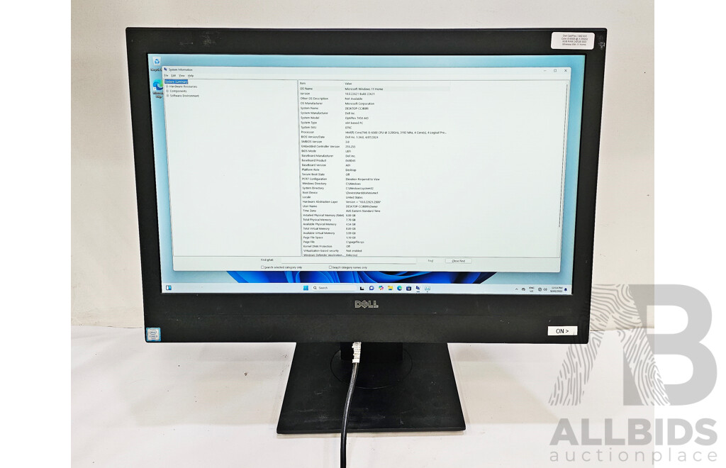 Dell OptiPlex 7450 AIO Intel Core I5 (6500) 3.20GHz-3.60GHz 4-Core CPU 23-Inch Non-Touchscreen All-in-One Computer