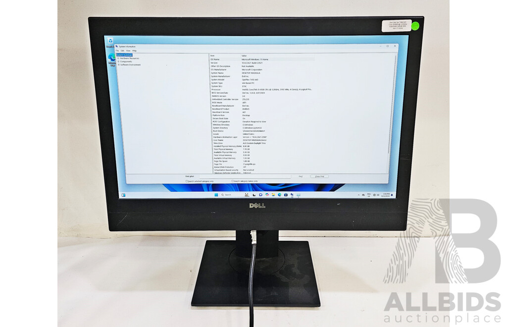 Dell OptiPlex 7450 AIO Intel Core I5 (6500) 3.20GHz-3.60GHz 4-Core CPU 23-Inch Non-Touchscreen All-in-One Computer