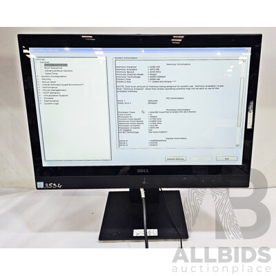 Dell OptiPlex 7440 AIO Intel Core I3 (6100) 3.70GHz 2-Core CPU 23-Inch Non-Touchscreen All-in-One Computer