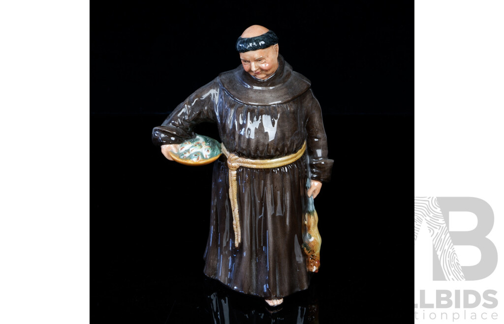 Vintage English Royal Doulton Porcelain Figure, The Jovial Monk HN 2144