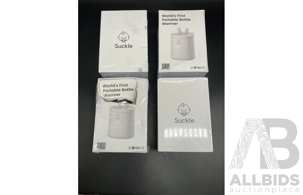 SUCKLE Portable Bottle Warmer, Bottle Adaptors  - Lot of 5