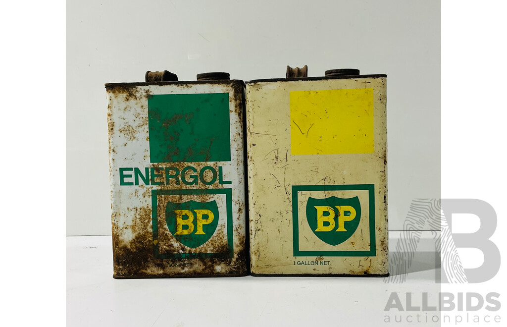 Pair of Vintage BP Aluminium Can