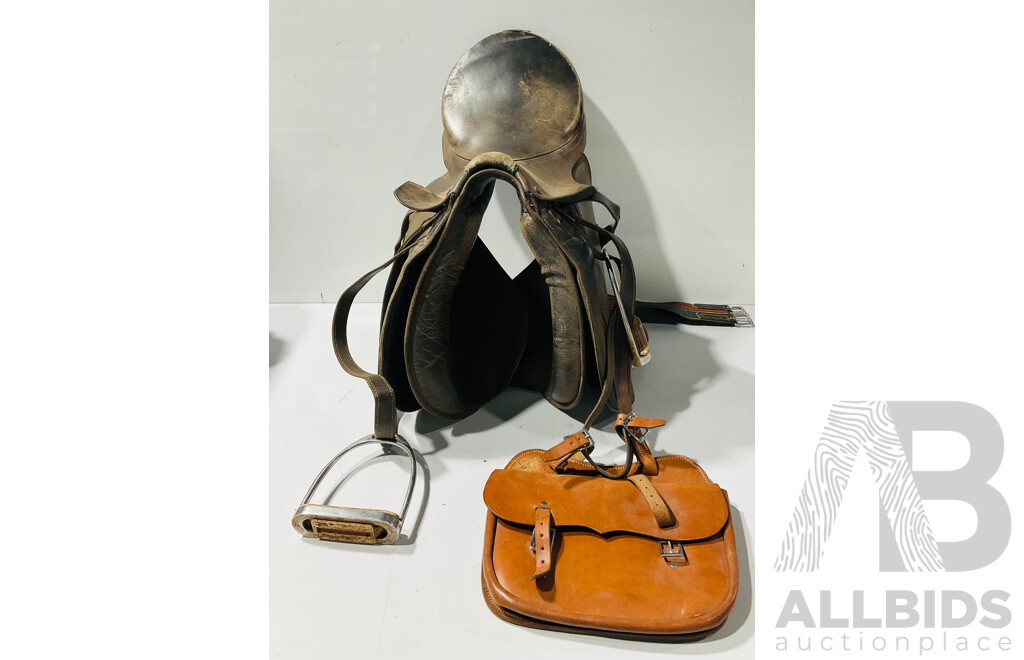 Vintage Leather Saddle by Bates Saddlery