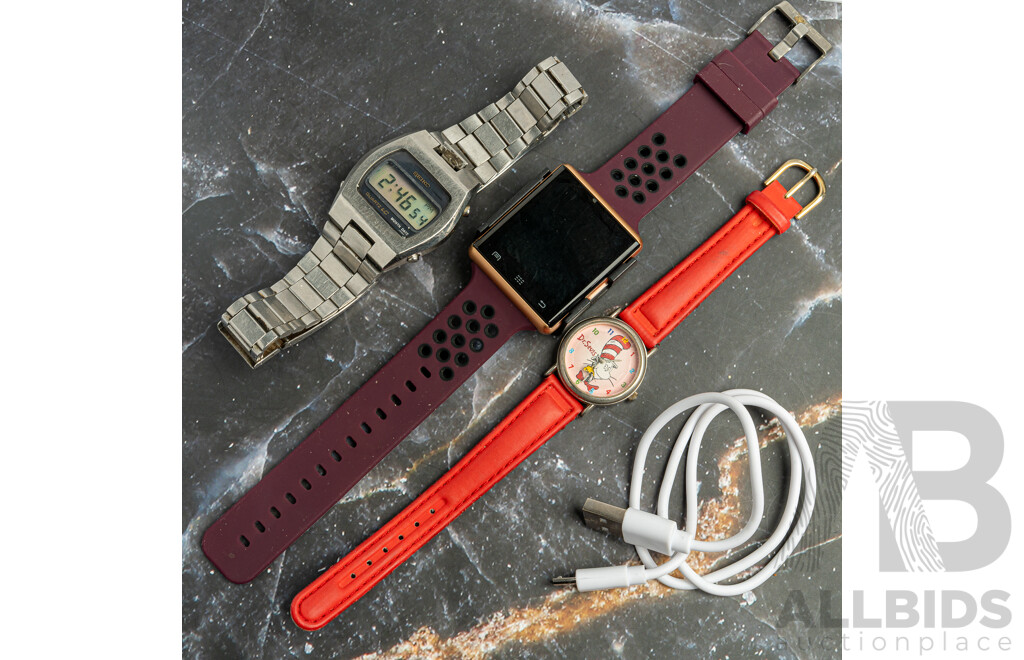 Collection of Watches Including Itouch, Seiko Digital & Cat in the Hat