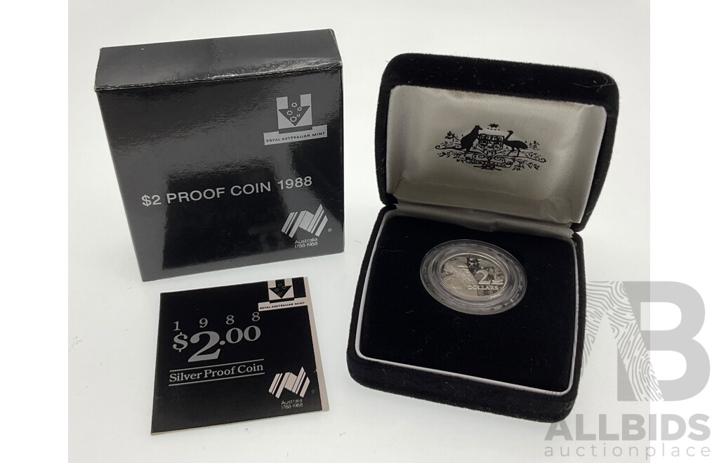 Australian RAM 1988 Silver Two Dollar Proof Coin .925