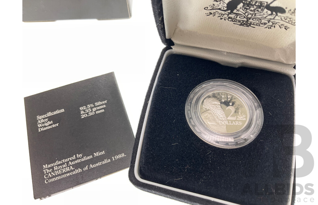 Australian RAM 1988 Silver Two Dollar Proof Coin .925