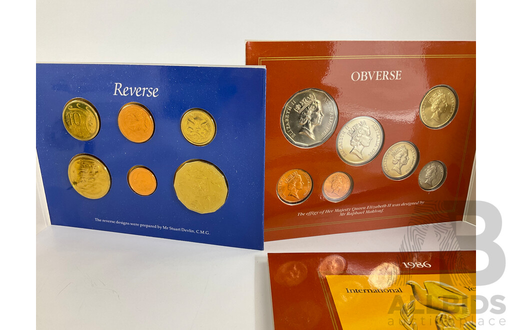 Australian RAM 1984 and 1986 UNC Coin Sets