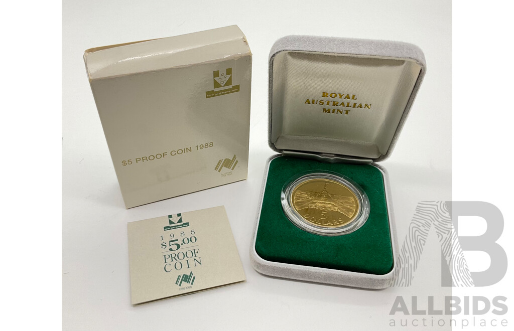 Australian RAM 1988 Proof Five Dollar Coin